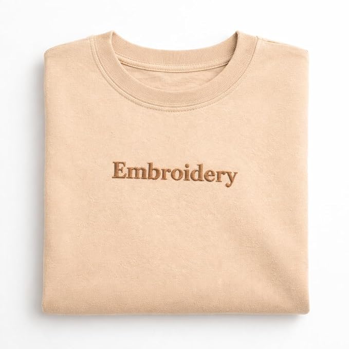Customized Embroidered Unisex T-Shirt, Custom Tee with Text, 100% Pure Cotton, Random Texts & Phrases, Regular Fit, Premium Embroidery Stitching, Half Sleeve T-Shirt
