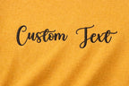 Customized Embroidery Unisex T-Shirts, Choose Phrase, Quote, Random Text, Font and Embroidery Thread Color for Any Occasion, Different Color Options, Pure Cotton Regular Fit, Gift Apparel, Make Your Own Tee