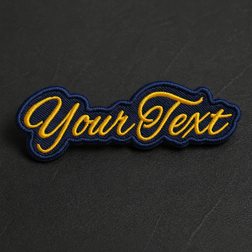 Personalized Embroidery Name Patch, Custom Text Patch Iron-On, Sew-On, Badge Custom Font & Thread Color, Name Tag Patch for Jackets, Bags & Uniforms