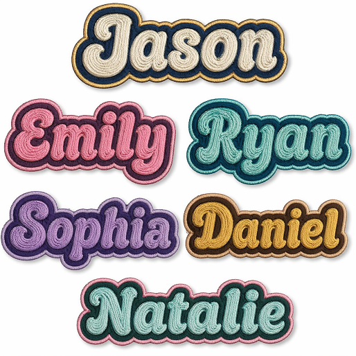 Custom Embroidery Name Patch –Personalized Iron-On / Sew-On Patch with Premium Thread Finish