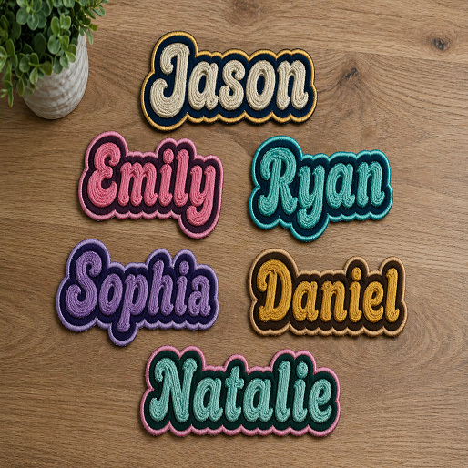 Custom Embroidery Name Patch –Personalized Iron-On / Sew-On Patch with Premium Thread Finish
