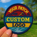 Custom Embroidery Logo Patch, Personalized Iron-On / Sew-On Badge, Premium Quality Custom Patch, Different Shapes