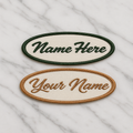 Personalized Embroidery Name Badges, Design your Name, Multiple Thread Colors, Different Shapes
