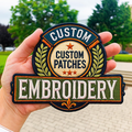 Premium Custom Embroidery Patches, High Quality Personalized Logo Badges, Design Your Logo,