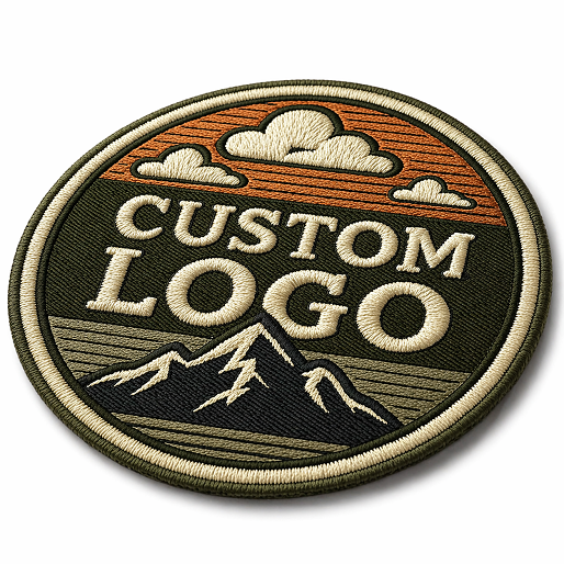 Customized Logo Embroidered Patch, Premium Round Iron-On / Sew-On Badge for Jackets, Bags & Uniforms, Different Sizes, Design Your Company Logo