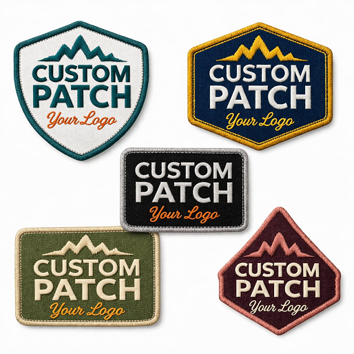 Customized Embroidery Logo Patch, Design as Per the Shape of your Logo, Sew on, Iron on, Velcro, Badge For JAcket, Hats, Clothing, Company Logo
