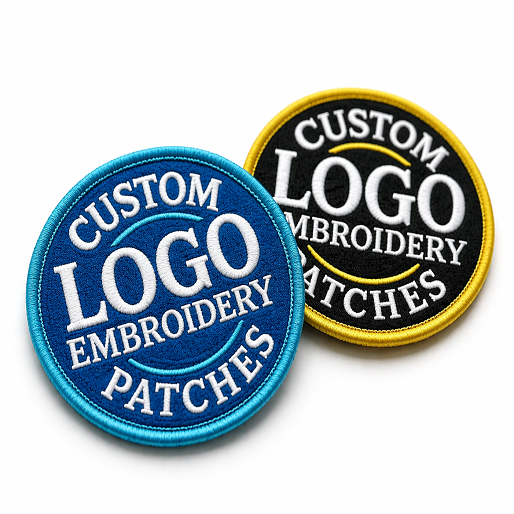 Premium Custom Embroidery Logo Patches High-Quality Sew-On / Iron-On Badges, Design Your Badges, Company Logo Embroidery Patches