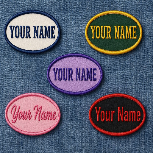 Customized Embroidered Name Patches, Personalized Iron On / Sew On Badge for Jackets, Bags & Uniforms, Design Your Name