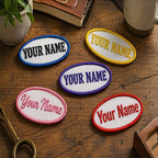 Customized Embroidered Name Patches, Personalized Iron On / Sew On Badge for Jackets, Bags & Uniforms, Design Your Name
