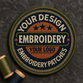 Custom Embroidery Patch – Personalized Logo Iron-On / Sew-On Badge | Premium Custom Patches for Jackets, Hats & Uniforms
