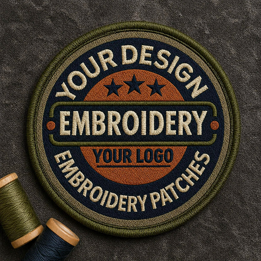 Custom Embroidery Patch – Personalized Logo Iron-On / Sew-On Badge | Premium Custom Patches for Jackets, Hats & Uniforms