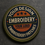 Custom Embroidery Patch – Personalized Logo Iron-On / Sew-On Badge | Premium Custom Patches for Jackets, Hats & Uniforms