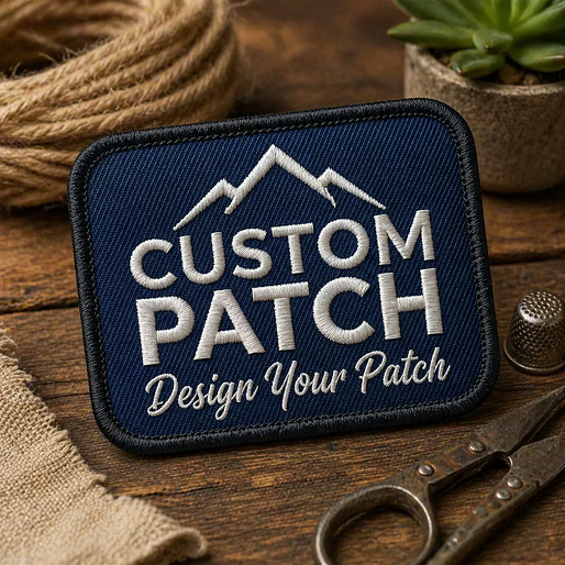 Personalized Embroidery Logo, Add Your Image, Full Embroidery Stitching, Different Sizes, Iron-on, Sew on, Velcro Patches