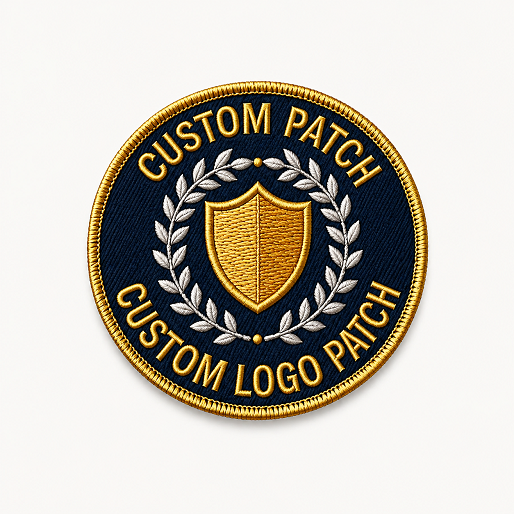 Premium Custom Embroidery Patch, Luxury Logo Badge with Detailed Stitching, Sew on, Iron on, Velcro, Design Your Logo