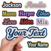 Custom Embroidered Name Patches - Personalized Name Tags, Iron On, Sew On, Velcro Patches, Text Patch for Uniform, Backpack, Special Event, School, Wedding, Holiday