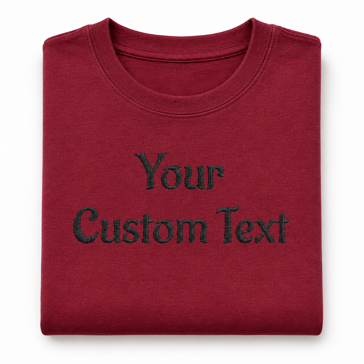 Customized Embroidery T-Shirts for Men & Women, Choose Phrase, Font and Embroidery Color for Any Occasion, 100% Pure Cotton Regular Fit, Custom Name Embroidered Tee, Personalized Gift Apparel