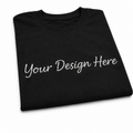 Personalized Name/Text Embroidered T-Shirt for Men & Women, Pure Cotton, Custom Unisex Crew Neck T-Shirts, Casual Wear & Regular Fit, Design Your Tee, Different Placement for Text, Gift Apparel
