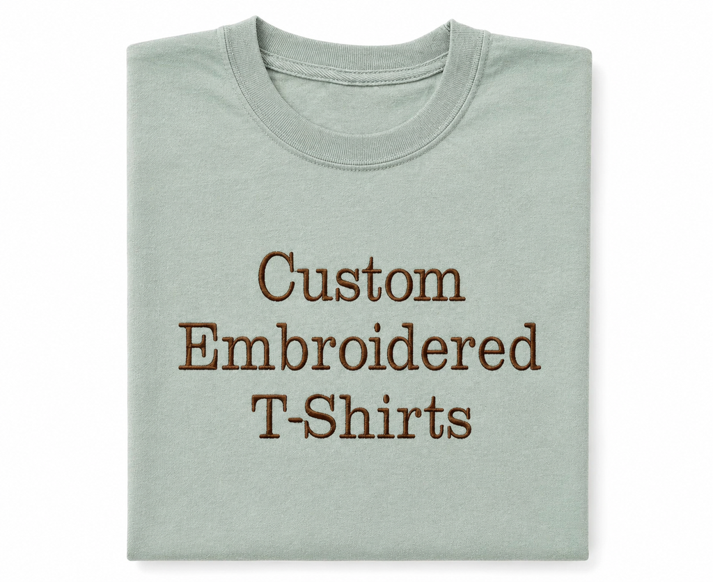 Custom Embroidered T-Shirt, Personalized Embroidery Tee, Unisex Cotton Shirt, Design your T-shirts, Regular Fit, Different Threads Color, Multiple Color Options