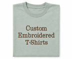 Custom Embroidered T-Shirt, Personalized Embroidery Tee, Unisex Cotton Shirt, Design your T-shirts, Regular Fit, Different Threads Color, Multiple Color Options