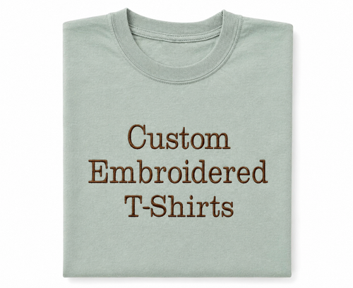 Custom Embroidered T-Shirt, Personalized Embroidery Tee, Unisex Cotton Shirt, Design your T-shirts, Regular Fit, Different Threads Color, Multiple Color Options