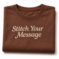 Design Your Unisex Embroidery T-Shirts with the Text, Premium Cotton Custom Text Tee, Regular Fit Apparel, 100% Cotton, Gift for Couples, Friends & Family, Embroidered Company Name
