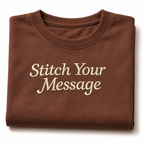 Design Your Unisex Embroidery T-Shirts with the Text, Premium Cotton Custom Text Tee, Regular Fit Apparel, 100% Cotton, Gift for Couples, Friends & Family, Embroidered Company Name