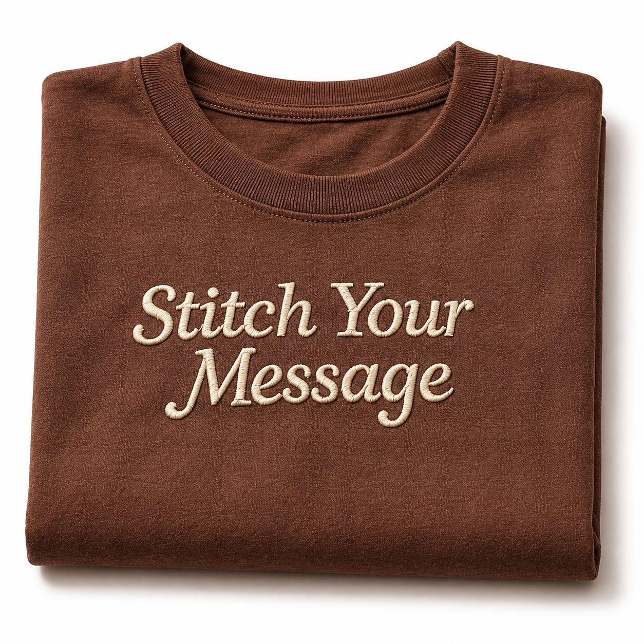 Design Your Unisex Embroidery T-Shirts with the Text, Premium Cotton Custom Text Tee, Regular Fit Apparel, 100% Cotton, Gift for Couples, Friends & Family, Embroidered Company Name