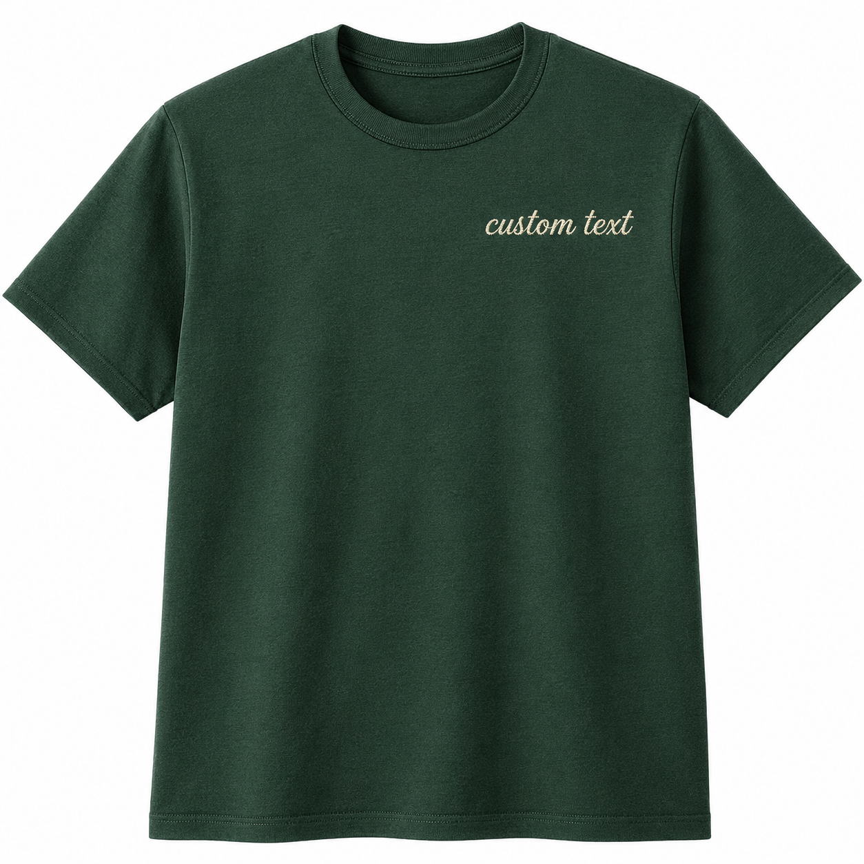 Personalized Embroidery T-Shirt for Men & Women, Random Texts & Phrases, Short Sleeve Crewneck T-Shirts, 100% Pure Cotton, Choose Phrase, Font and Thread Color for Any Occasion, Make Your Own T-shirts
