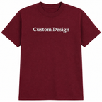 Personalized Embroidered Name Unisex T-Shirts, Choose Phrase, Font and Embroidery Thread Color, Pure Cotton, Short Sleeve Crewneck T-Shirts, Design Your Tee, Minimal Chest Embroidery