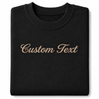 Personalized Unisex Black Embroidered Sweatshirts, Add Your Custom Text, Different Sizes, Front & Back Embroidery, Different Placements For Text, Regular Fit, Custom Gift Apparel, Design your Pullover
