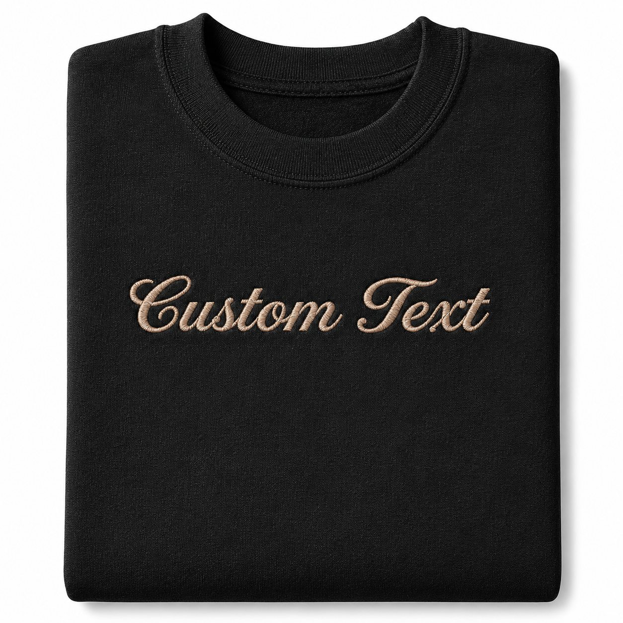 Personalized Unisex Black Embroidered Sweatshirts, Add Your Custom Text, Different Sizes, Front & Back Embroidery, Different Placements For Text, Regular Fit, Custom Gift Apparel, Design your Pullover