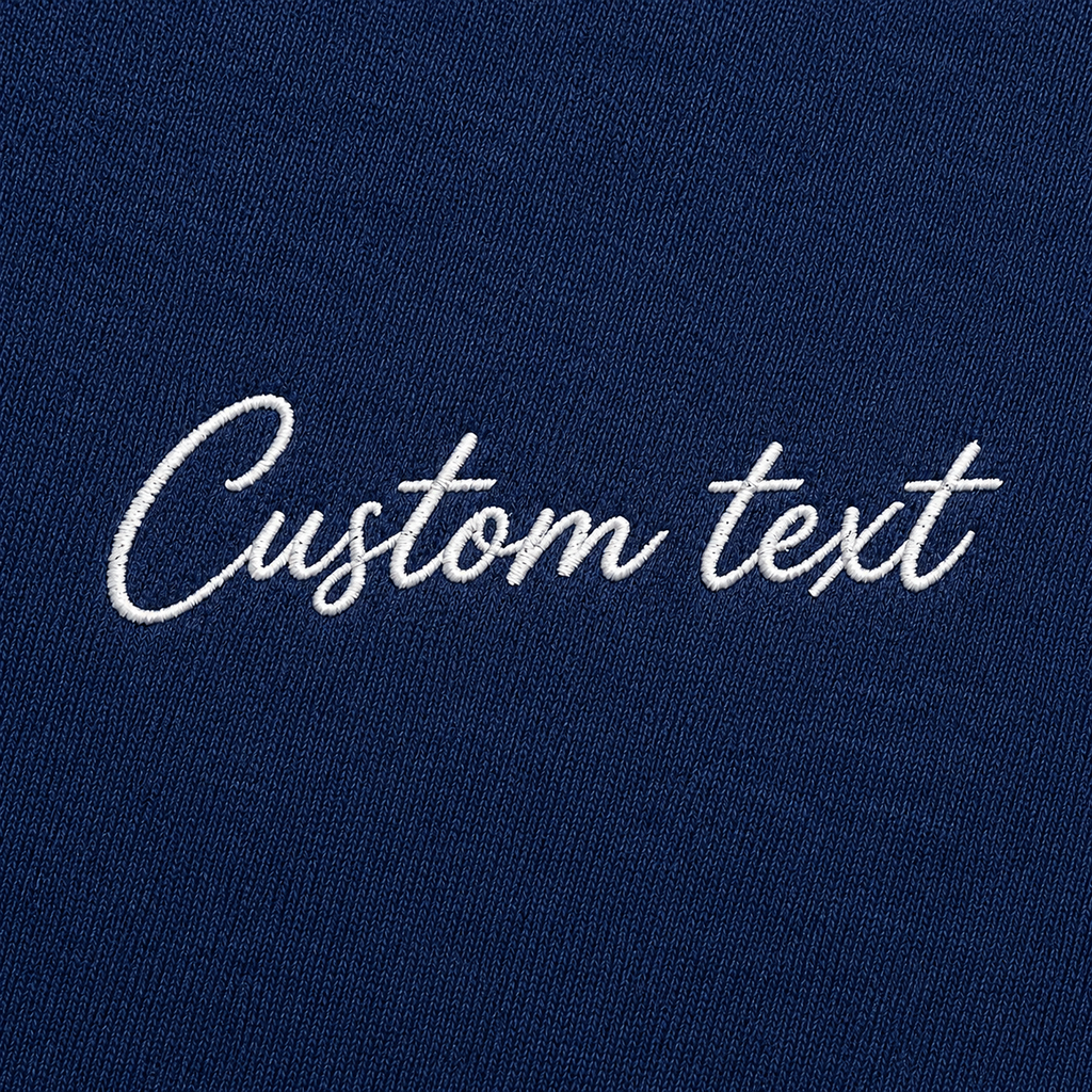 Customized Embroidery T-Shirts for Men & Women, Choose Phrase, Font and Embroidery Thread Color, Random Quotes or Text, Different T-Shirts Colors, Round Neck Half Sleeves Tee, Pure Cotton Regular Fit, Front & Back Embroidery