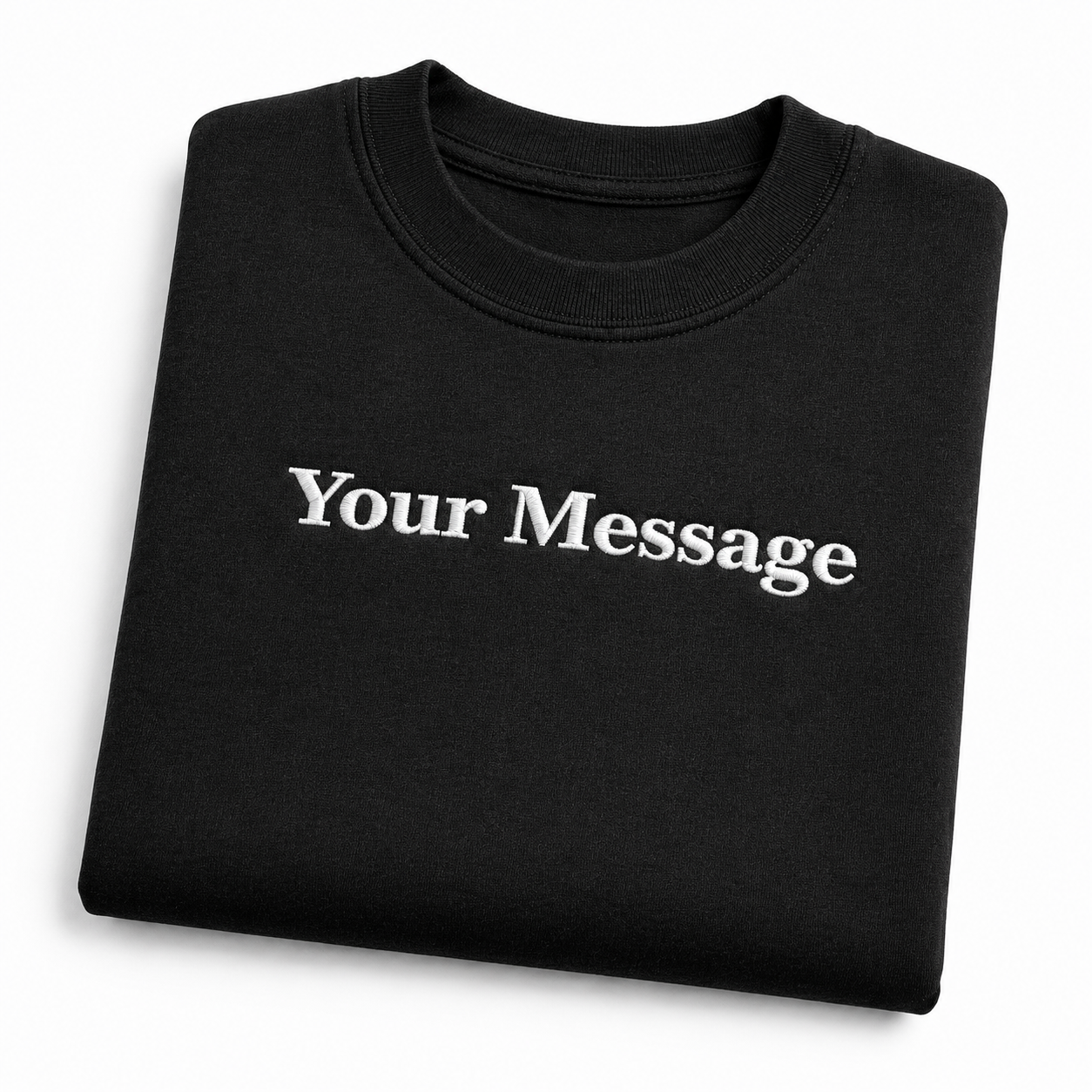 Custom Embroidered Unisex T-Shirt – Personalized Text Cotton Tee with Premium Thread Design