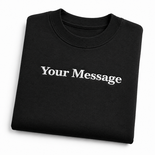 Custom Embroidered Unisex T-Shirt – Personalized Text Cotton Tee with Premium Thread Design