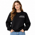 Custom Embroidery Unisex Black Sweatshirts, Pure Cotton Regular Fit, Choose Phrase, Font and Embroidery Thread Color for Any Occasion, Minimal Chest Embroidery, Different Placement of Text, Design Your Text