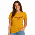 Custom Embroidered Unisex T-Shirt, Random Texts & Phrases, Minimal Chest Embroidery, Regular Fit Apparel, Add Your Custom Text, 100% Pure Cotton, Front & Back Embroidery, Different Placements