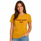 Custom Embroidered Unisex T-Shirt, Random Texts & Phrases, Minimal Chest Embroidery, Regular Fit Apparel, Add Your Custom Text, 100% Pure Cotton, Front & Back Embroidery, Different Placements