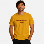 Custom Embroidered Unisex T-Shirt, Random Texts & Phrases, Minimal Chest Embroidery, Regular Fit Apparel, Add Your Custom Text, 100% Pure Cotton, Front & Back Embroidery, Different Placements