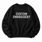 Customized Embroidered Unisex Sweatshirt,  Personalized Text Crewneck Pullover Gift, Front & Back Embroidery Design, Different Placement for Text, Make Your Own Pullover, Choose the Random Text in the Full Embroidery, Regular Fit