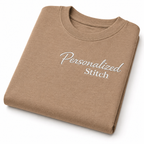 Personalized Embroidered Name T-Shirts for Men & Womens, Minimal Chest Embroidery, Different Placement for Text, Front & Back Embroidery, Unisex Regular Fit