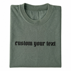 Personalized Embroidered Text  T-shirt, Custom Colors Tee,Custom Birthday Gift, Minimal Embroidery T-Shirt, personalize your own design, Make Your own Tee,