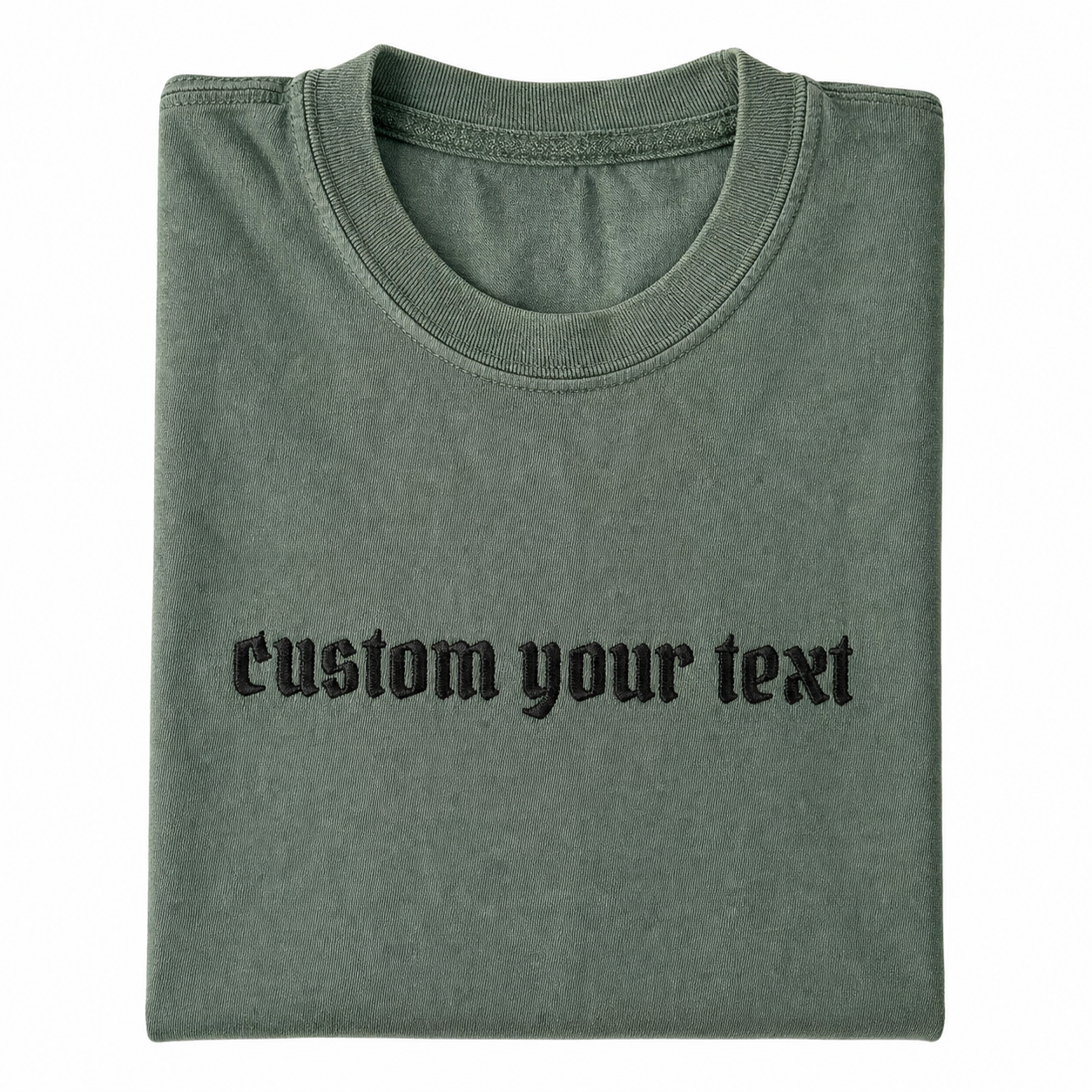 Personalized Embroidered Text  T-shirt, Custom Colors Tee,Custom Birthday Gift, Minimal Embroidery T-Shirt, personalize your own design, Make Your own Tee,