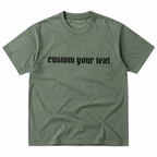 Personalized Embroidered Text  T-shirt, Custom Colors Tee,Custom Birthday Gift, Minimal Embroidery T-Shirt, personalize your own design, Make Your own Tee,
