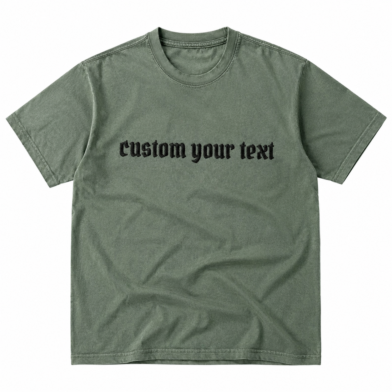 Personalized Embroidered Text  T-shirt, Custom Colors Tee,Custom Birthday Gift, Minimal Embroidery T-Shirt, personalize your own design, Make Your own Tee,
