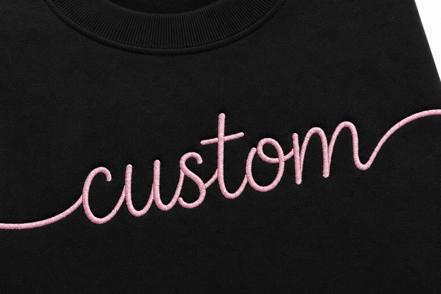 Custom Embroidered Black Sweatshirt for Women & Men, Personalized Crewneck Pullover, Front & Back Embroidery, Multiple Thread Color Options, Design Your Pullover, Ideal For unisex Gift Apparel
