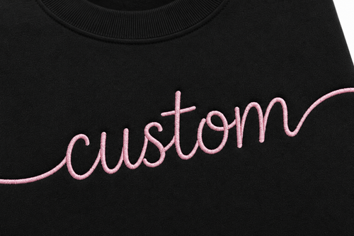 Custom Embroidered Black Sweatshirt for Women & Men, Personalized Crewneck Pullover, Front & Back Embroidery, Multiple Thread Color Options, Design Your Pullover, Ideal For unisex Gift Apparel