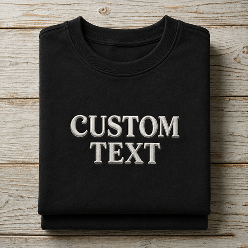 Custom Embroidered Sweatshirt for Women & Men Personalized Text Crewneck Sweatshirt- Custom Name Embroidery Pullover Gift