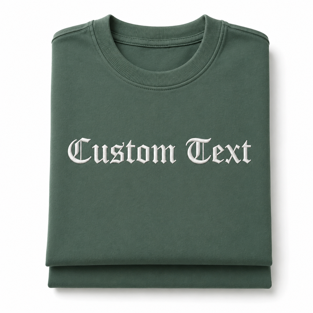 Customized Embroidered Unisex T-Shirt Personalized Name & Text Tee with Premium Visible Thread Embroidery, Front & Back Embroidery Design, Design your Tee, Gift Apparel, 100% Pure Cotton, Regular Fit