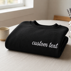 Personalized Embroidered Sweatshirt, Custom Name Text Sweatshirt with Premium Thread Embroidery, Unisex Custom Crewneck Pullover Gift for Men & Women