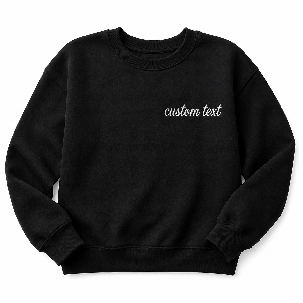 Personalized Embroidered Sweatshirt, Custom Name Text Sweatshirt with Premium Thread Embroidery, Unisex Custom Crewneck Pullover Gift for Men & Women
